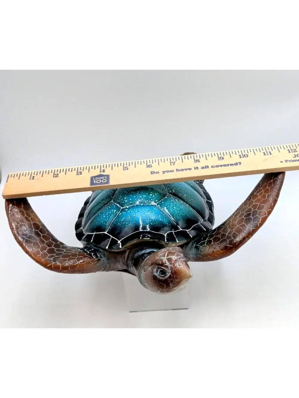 Design Toscano Blue Turquoise Aqua Sea Turtle Medium - Polyresin - 12" x 7" NEW - Picture 11 of 15